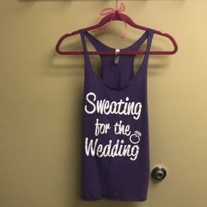 Sweating for the wedding tank